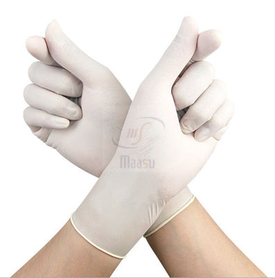 Melkachtige Witte Steriele het Poeder Vrije 6,5 Duim van Latex Chirurgische Handschoenen