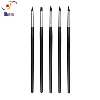 Zwarte Tand het Siliconeborstel Pen Periodontal Tool van 5pcs