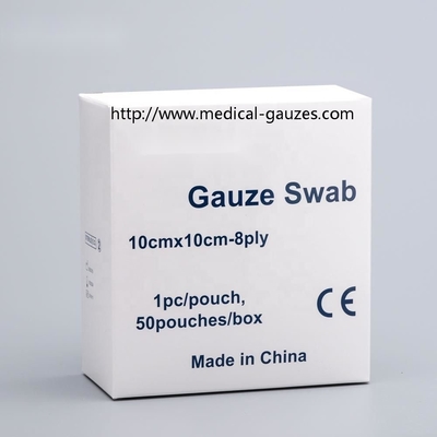 Gevouwen/Geopende Rand Medisch Gauze Pads Individual Paper Packaging